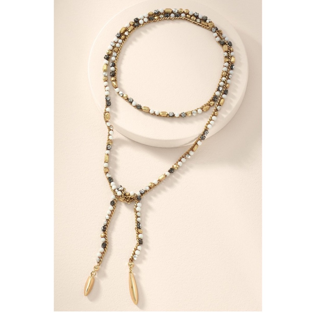 NEW Stella & Dot Lariat Necklace- Gold